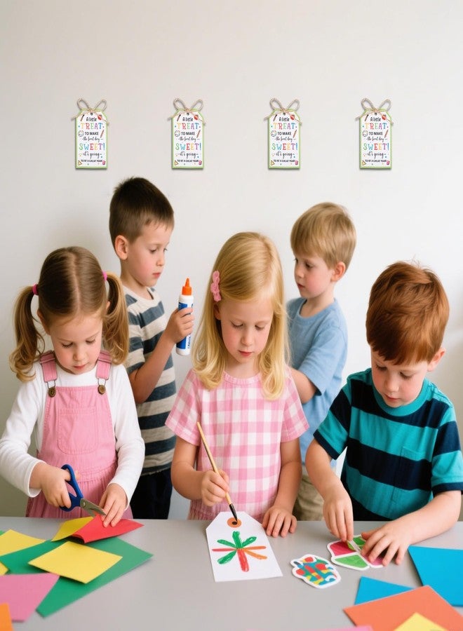 Vanlovemac Back to School Gifts Tags, 80PCS First Day of Kindergarten Gift Tag with String Attached, Welcome Back to School for Students, Teachers & Staffs, Sweet Decorations for 1st 5th 8th &12th Grade - Image 5